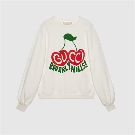 gucci cherry print|gucci cherry cotton sweatshirt.